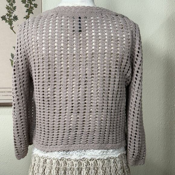 90s Y2k Embroidered Floral Cardigan Sweater Mori Kei Forest Fairy Coquette M - Picture 5 of 10